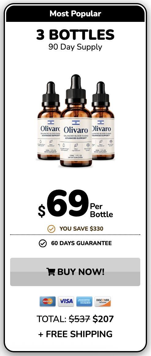 Olivaro Drops 3 bottle package